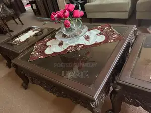 Modern Center Table Set with Two Side Tables