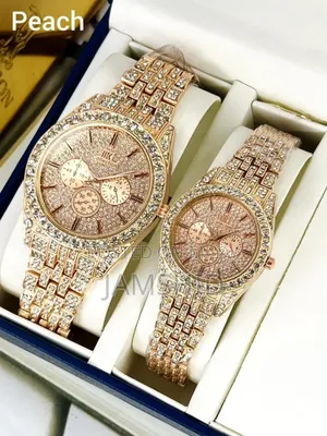 Stainless Steel Diamond Stone Couple Watch