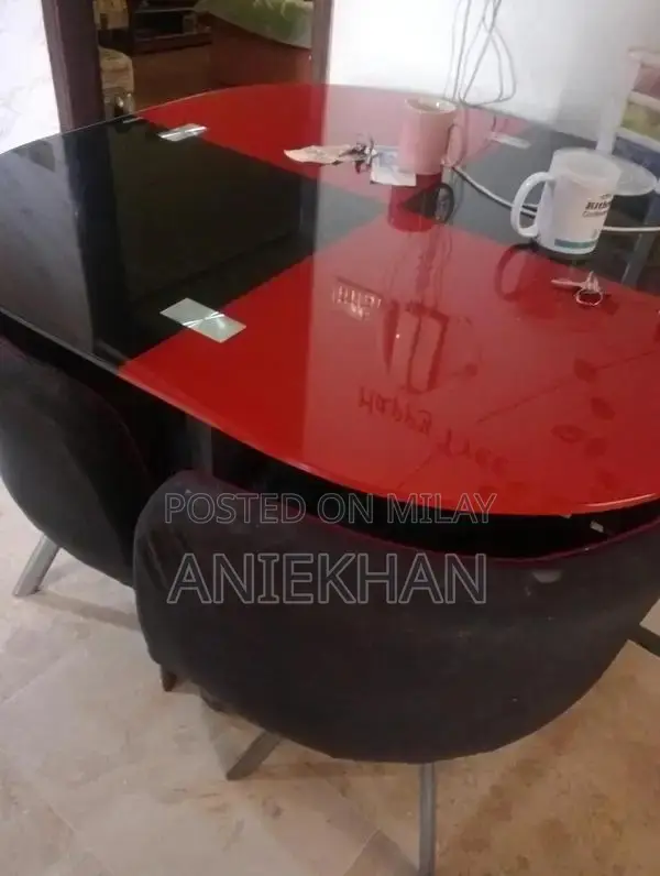 Modern Dining Table Set with Four Chairs