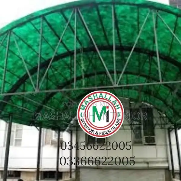 Fiberglass Tensile Shades for Car Parking and Swimming Pools