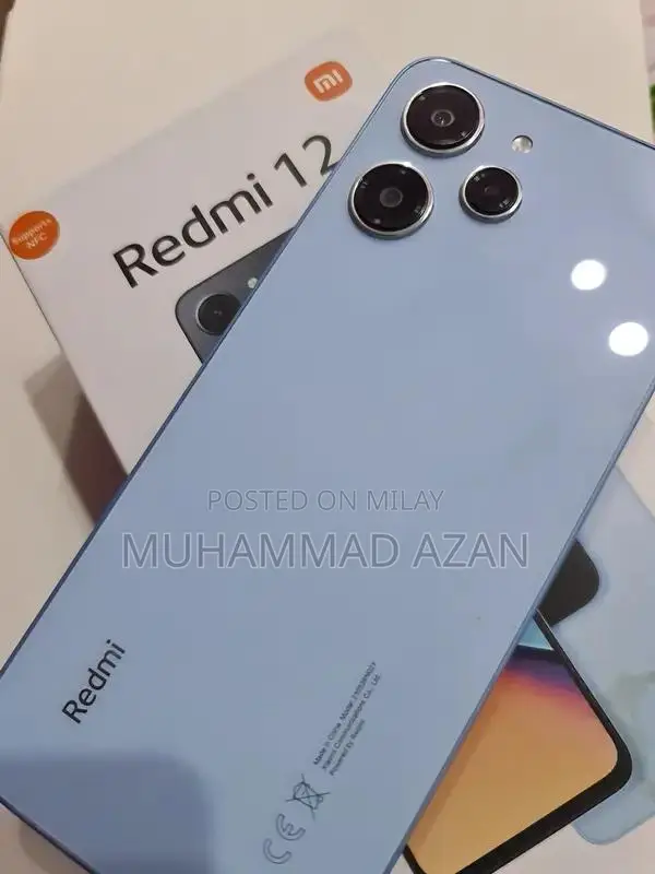 Redmi 12 Smartphone with Glass Back and Mobile Cover