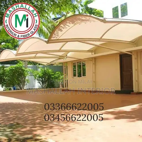 Tensile Fabric Canopy for Car and Pool Parking Shades
