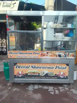 Photo - Commercial Steel Shawarma Counter with Hot Plate