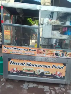 Commercial Steel Shawarma Counter with Hot Plate