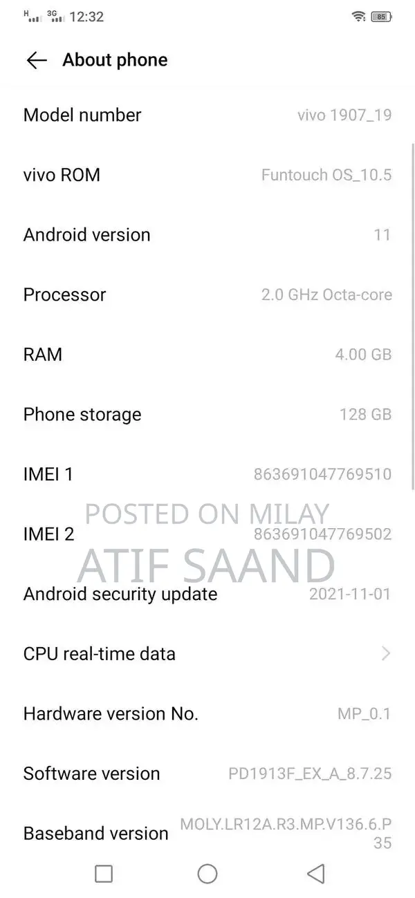 Vivo S1 Smartphone Mid-Range Android Device