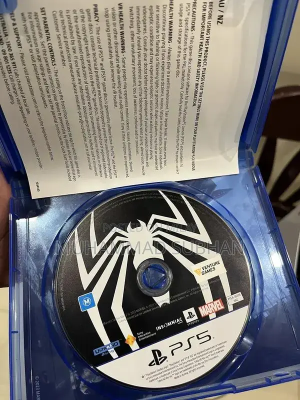 Marvel Spider-Man 2 PlayStation Video Game Disc