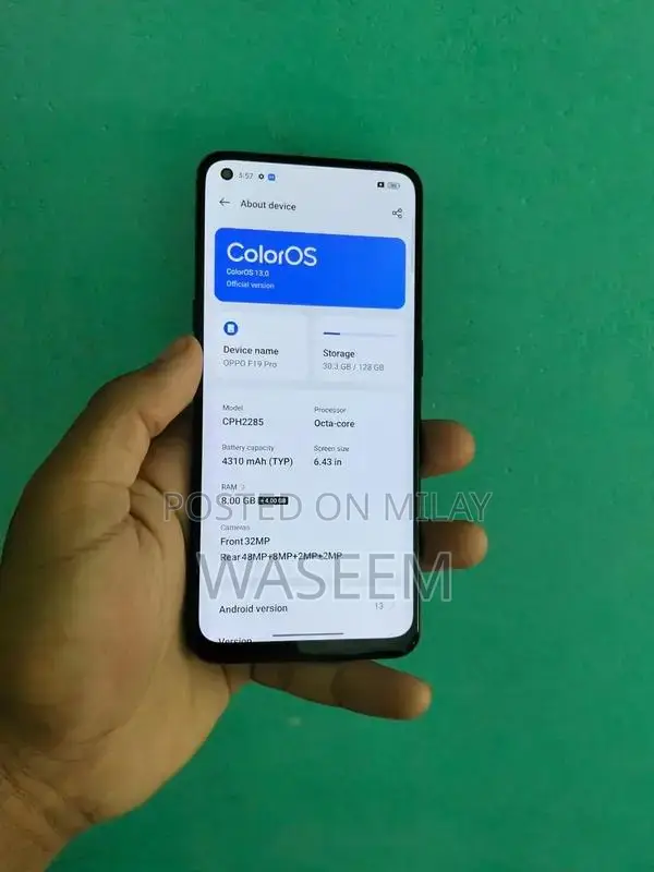 Oppo F19 Pro Smartphone 8GB RAM 128GB Storage Dual SIM