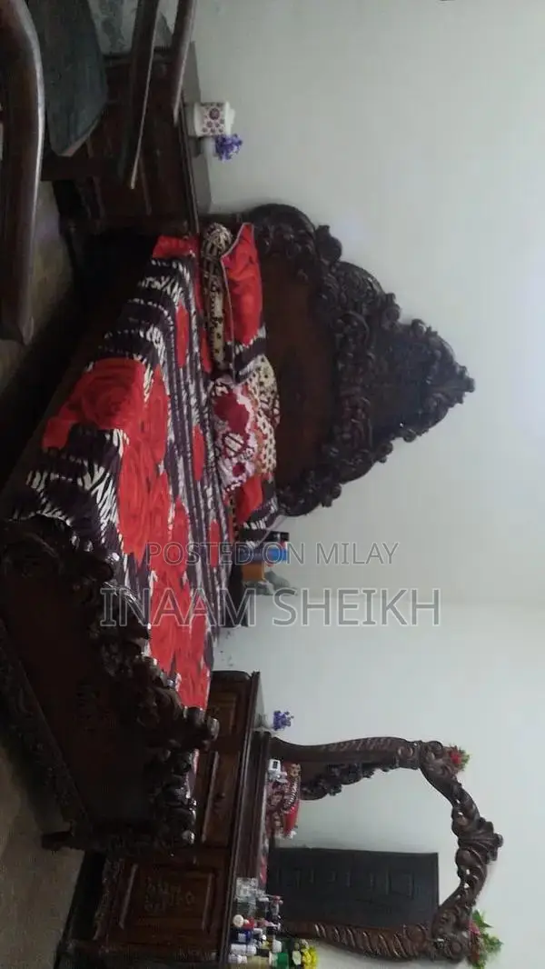 Wooden Bedroom Furniture Set - Dresser and Headboard