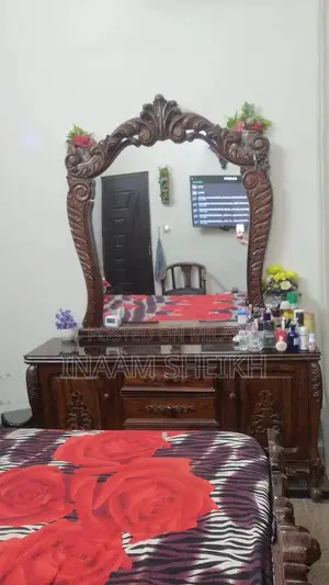 Wooden Bedroom Furniture Set - Dresser and Headboard