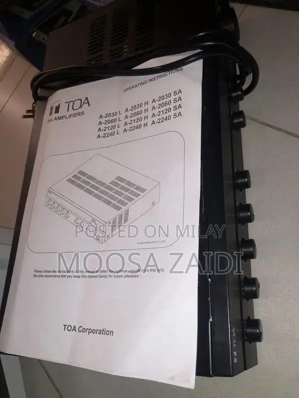 TOA A-2060 Professional Audio Amplifier