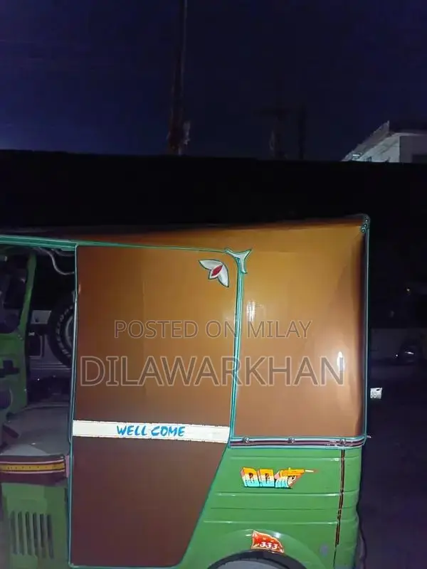 Ricksha Three-Wheeled Vehicle with Unique Engine Configuration