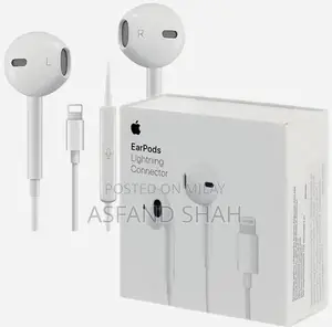 White ABS Wired Handsfree Earphones with Microphone