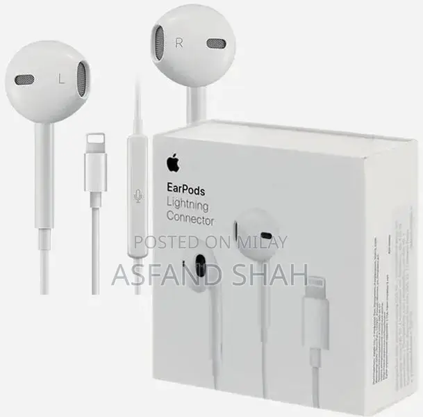White ABS Wired Handsfree Earphones with Microphone