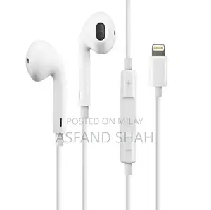 White ABS Wired Handsfree Earphones with Microphone