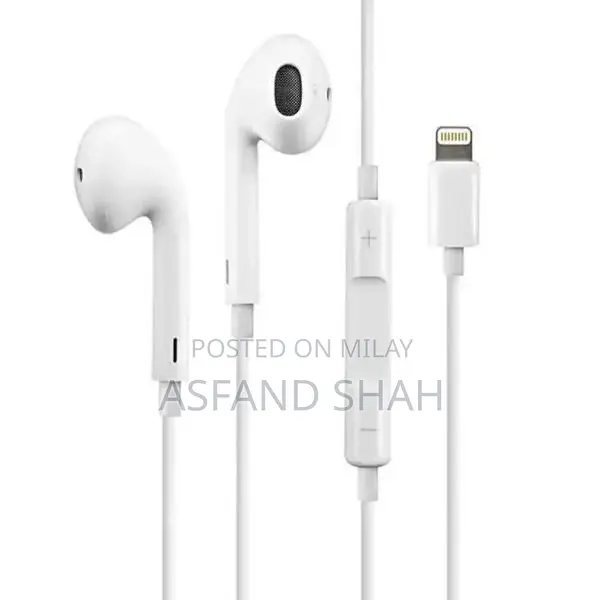 White ABS Wired Handsfree Earphones with Microphone