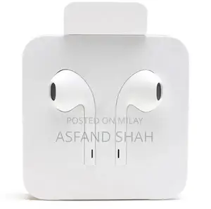 White ABS Wired Handsfree Earphones with Microphone