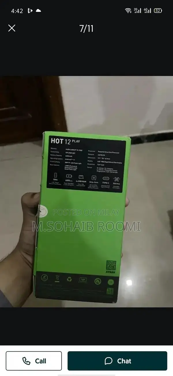 Infinix Hot 12 Play Smartphone with Original Packaging
