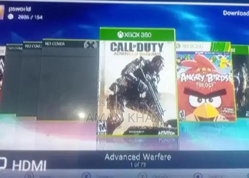 Xbox 360 Gaming Console with 73 Games and 2 Controllers