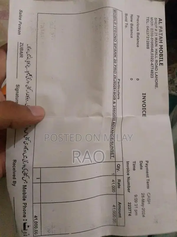 Tecno Spark 20 Pro Smartphone | 8GB RAM, 256GB Storage | Excellent Con