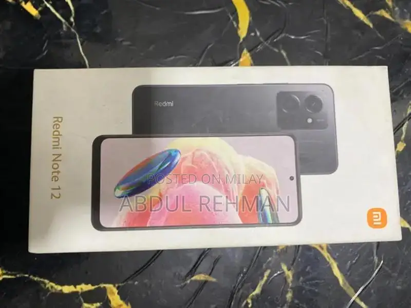 Redmi Note 12 Smartphone - 8GB RAM, 128GB Storage, Full Accessories