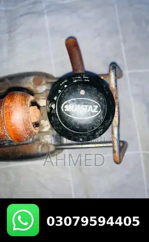 Mumtaz Manual Gas Iron with Wooden Handle - Heavy Duty Dhobi Style Pre