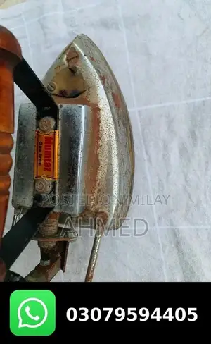 Mumtaz Manual Gas Iron with Wooden Handle - Heavy Duty Dhobi Style Pre