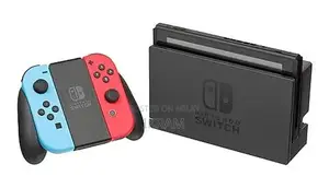 Photo - Nintendo Switch Console with Neon Blue and Red Joy-Cons