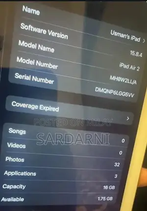 Photo - Apple iPad Air 2 16GB Wi-Fi Tablet - Good Condition, Includes Box & Ch