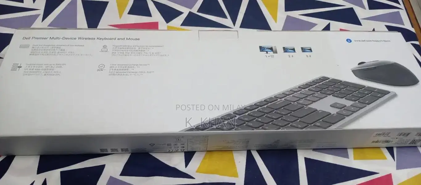 Dell Premier Multi-Device Wireless Keyboard and Mouse Combo, Ergonomic