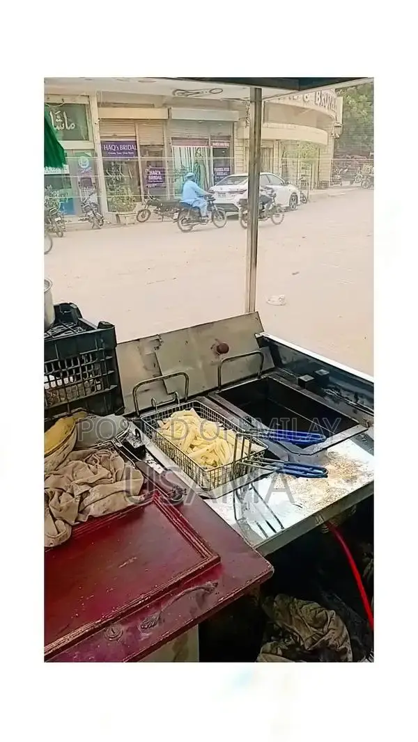 Commercial 2-Level Fryer Stand with Adjustable Height