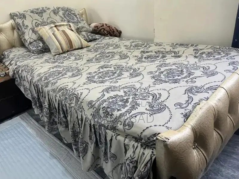 Shisham Wood Bed Set with Mattress and Side Tables