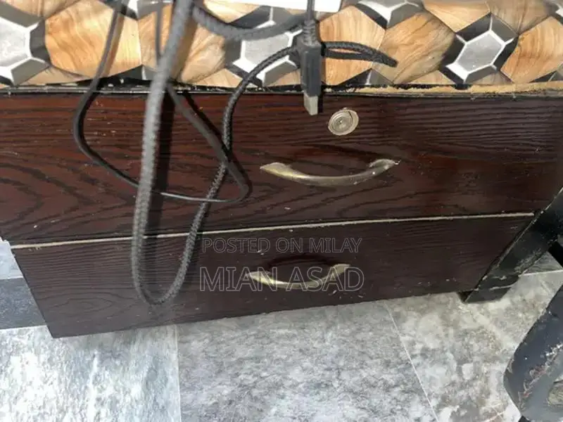 Shisham Wood Bed Set with Mattress and Side Tables