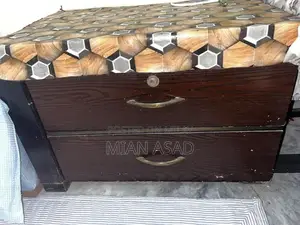 Shisham Wood Bed Set with Mattress and Side Tables