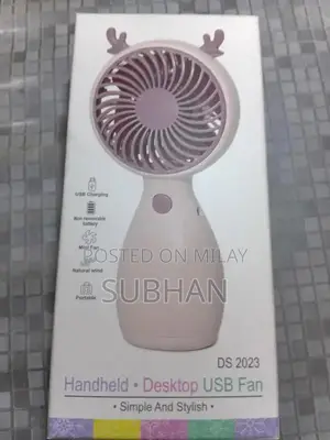 Photo - Portable Handheld USB Rechargeable Mini Fan with 3 Color Options