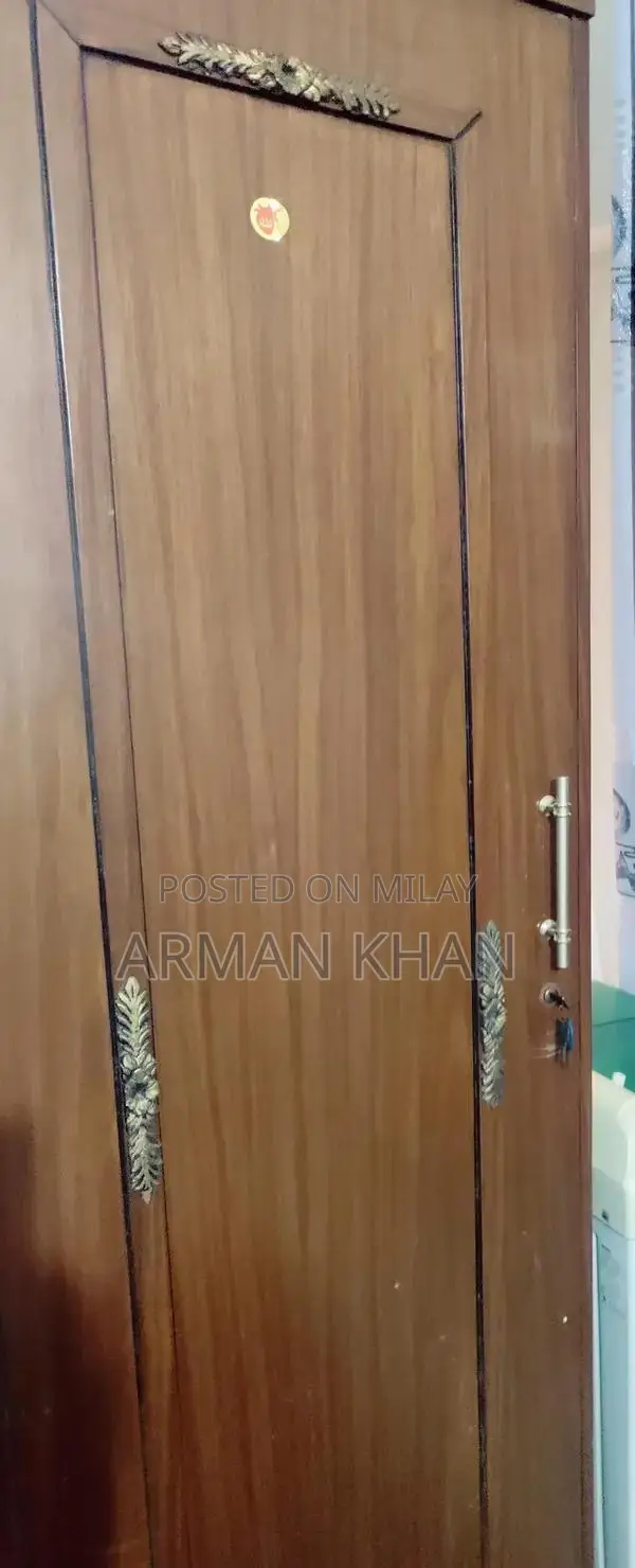 Used Wooden Wardrobe with 3 Rows - Large Size Storage Solution