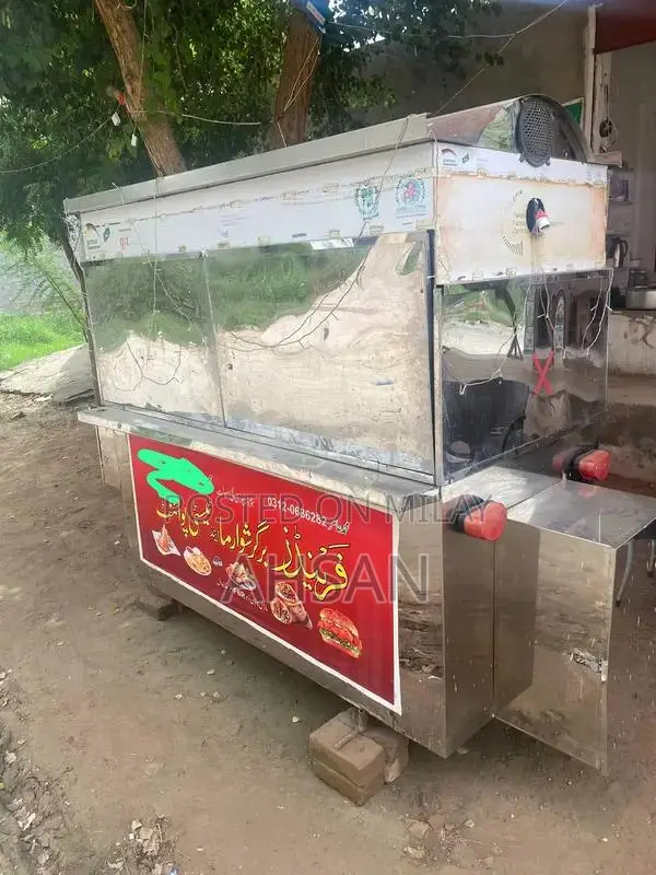 Commercial Burger and Shawarma Cooking Station with Fryer