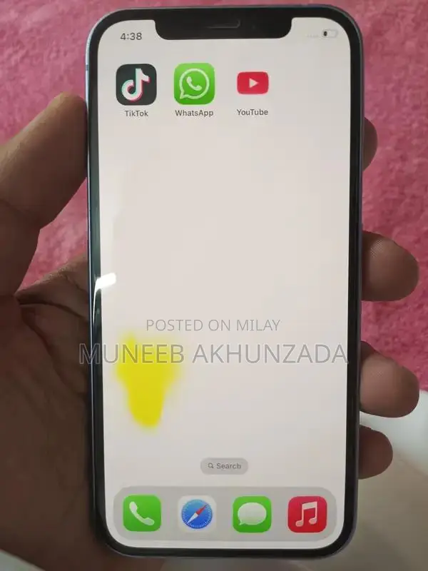 Apple iPhone 12 128GB Smartphone - Good Condition with Yellow Shade