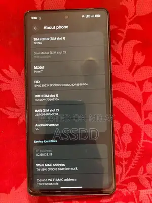 Google Pixel 7 Dual SIM Smartphone with eSIM Support
