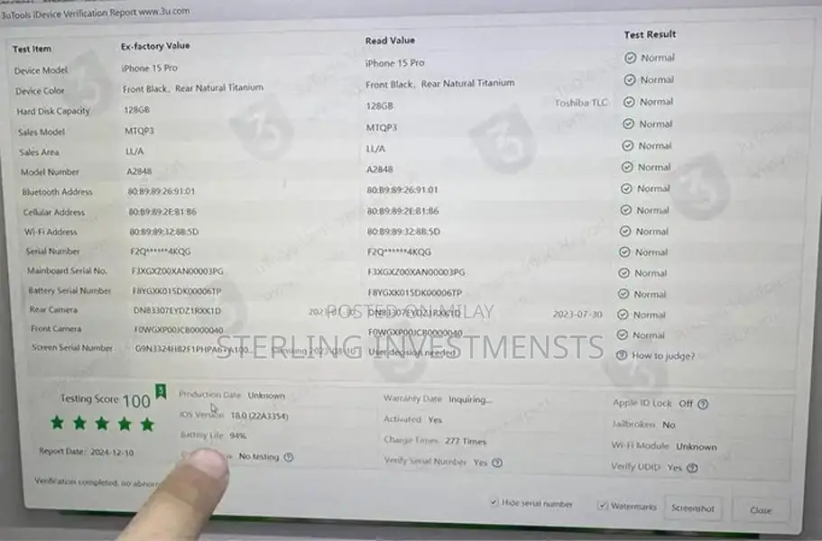 Apple iPhone 15 Pro Natural Titanium Smartphone