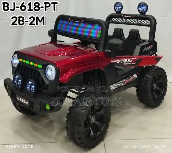 Kids Electric Ride-On Jeep with Music, Lights, Dual Motors, Remote Con