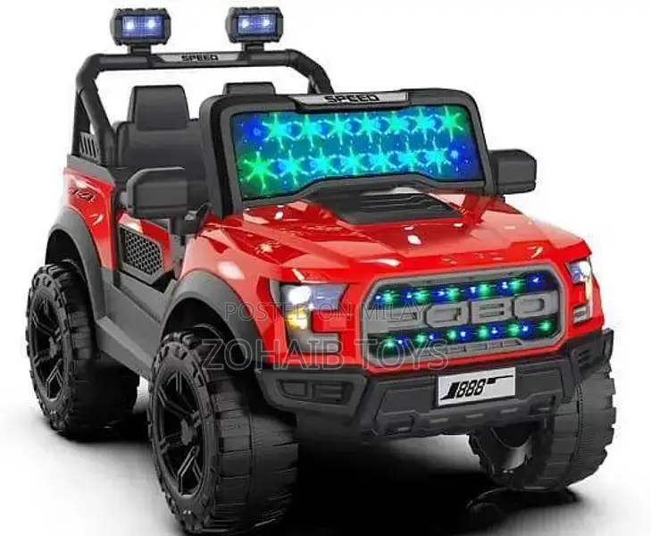 Kids Electric Ride-On Jeep with Music, Lights, Dual Motors, Remote Con