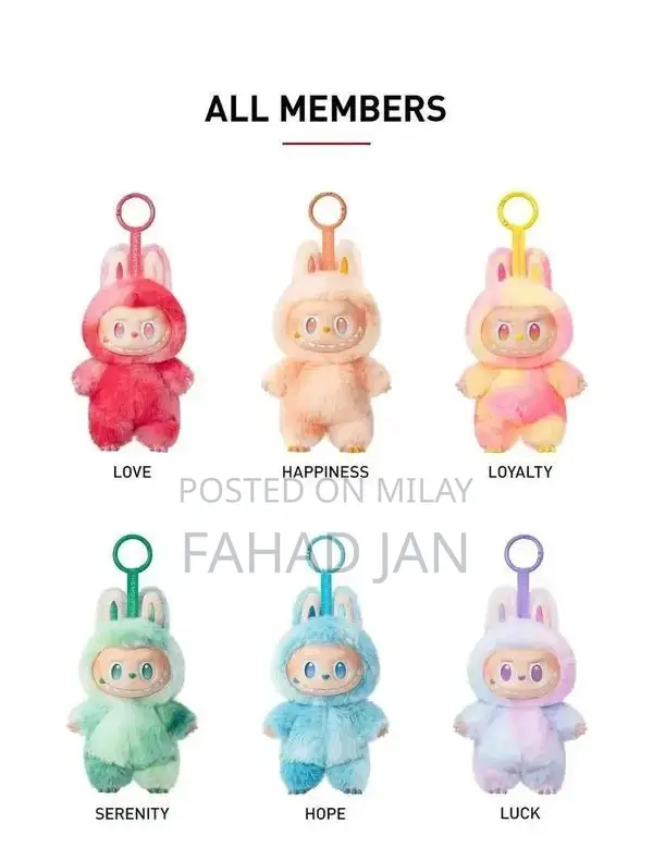 Colorful Silicone Labubu Collectible Doll - Unique Art Toy Figurine