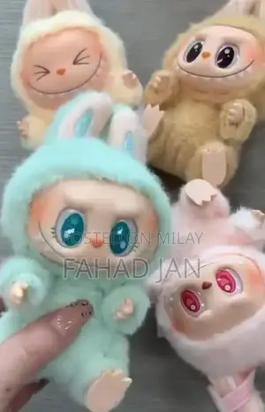 Colorful Silicone Labubu Collectible Doll - Unique Art Toy Figurine