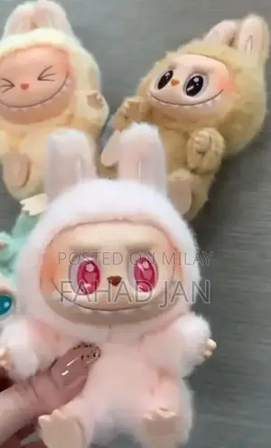 Colorful Silicone Labubu Collectible Doll - Unique Art Toy Figurine