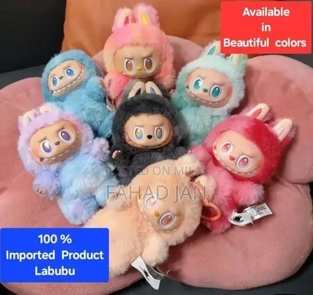 Colorful Silicone Labubu Collectible Doll - Unique Art Toy Figurine
