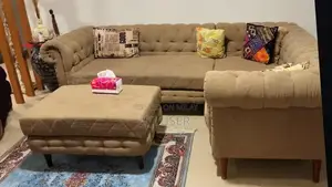 Photo - Spacious 7-Seater L-Shape Sofa with Center Table