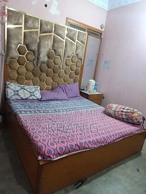 King Size Bed Frame with 4-Door Dresser