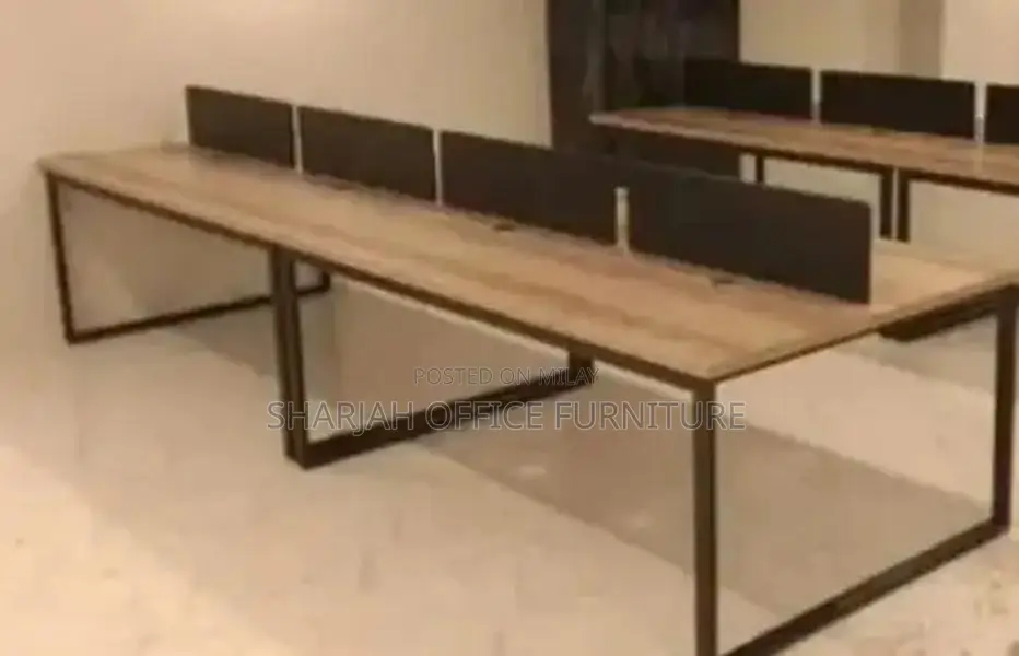 Modern Office Computer Desk with Iron Frame Workstation