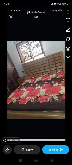 Photo - Full Size Bedroom Set with Bed, Side Tables, and Dressing Table