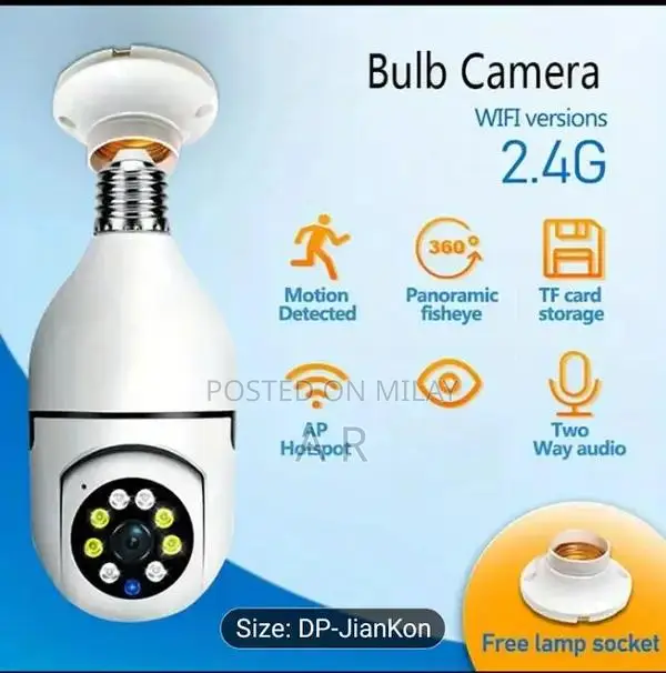 E27 Camera Bulb LED Security Camera Surveillance Lamp